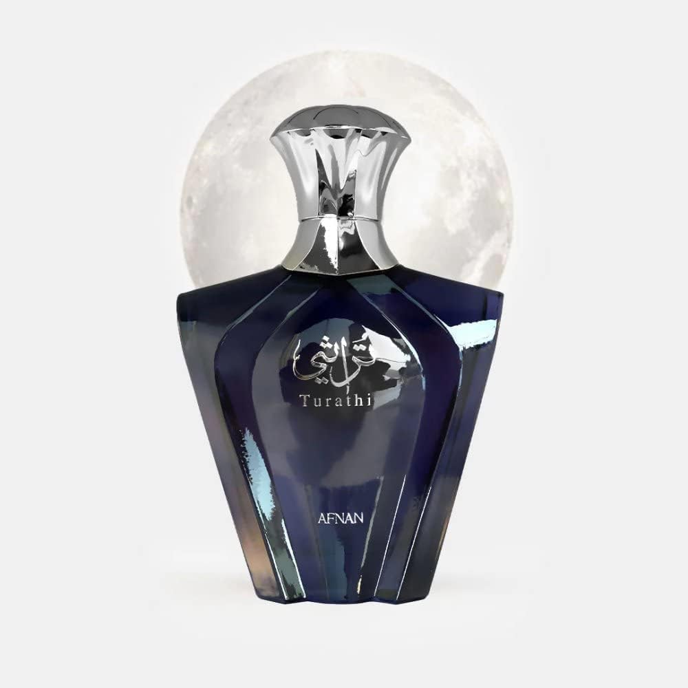 Afnan Turathi Blue Eau de Parfum Spray for Men, 3.0 oz