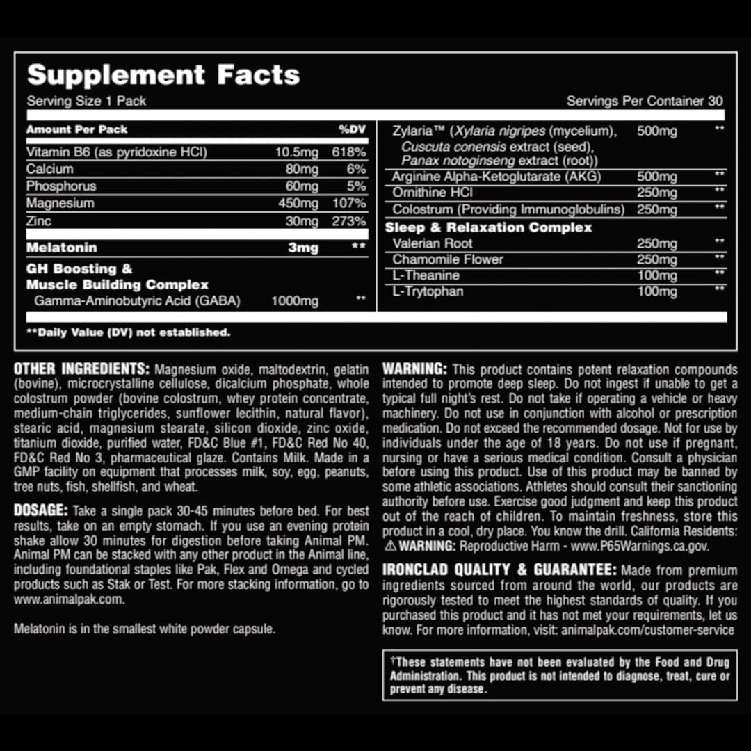 Animal PM - Zinc, magnesium, vitamin B6, GABA + AKG