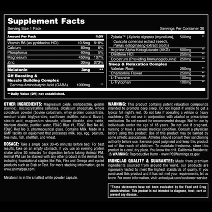 Animal PM - Zinc, magnesium, vitamin B6, GABA + AKG